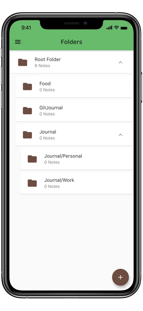 Gitjournal - Мобильные первые ноты маркировки синхронизированы с GIT медиа 4