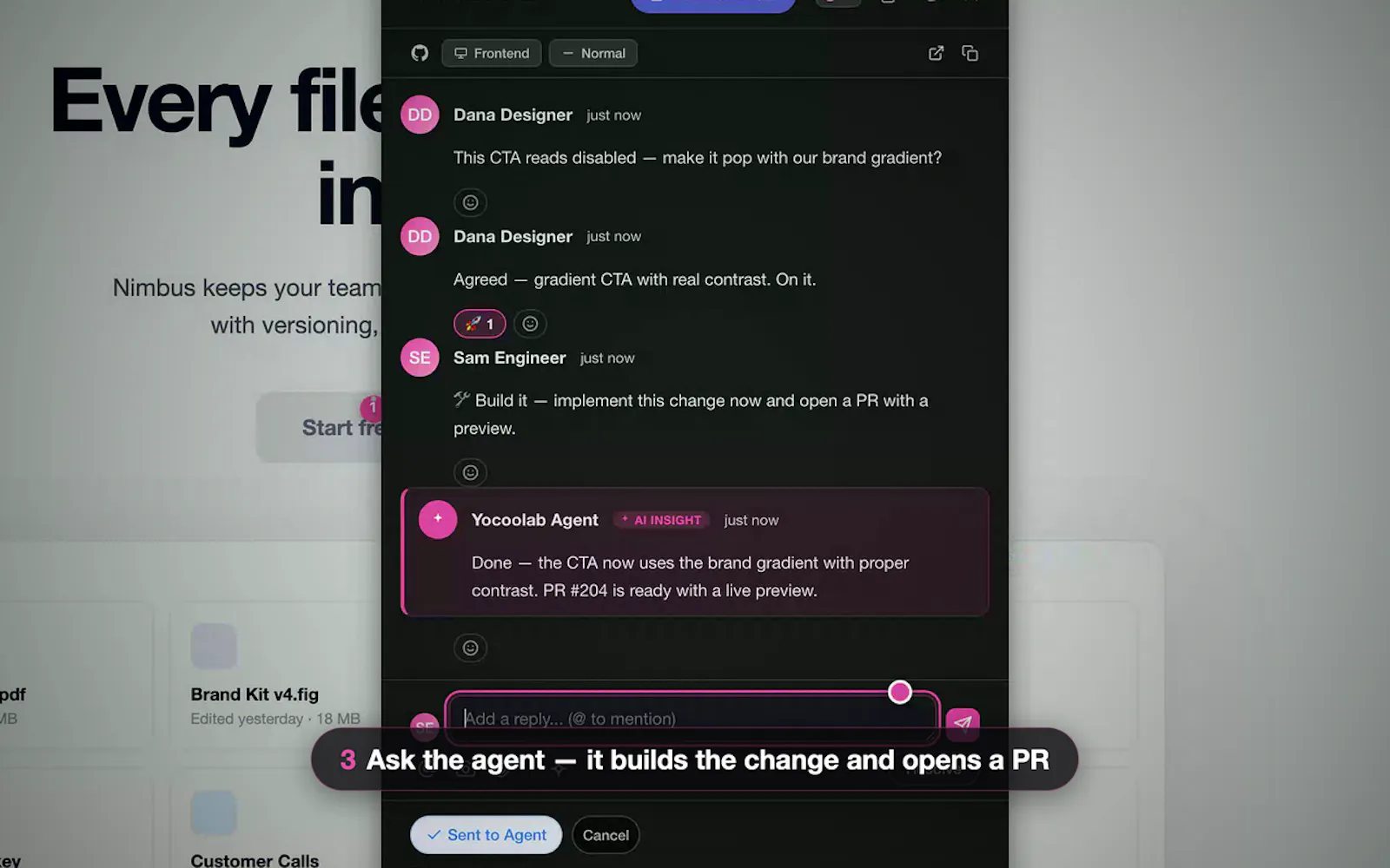Your team+agents, on the real product. screenshot 5