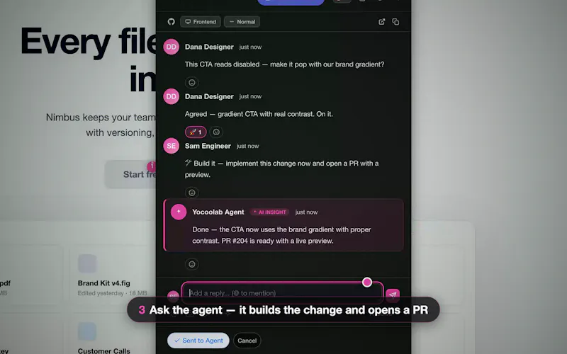 Your team+agents, on the real product. screenshot 5