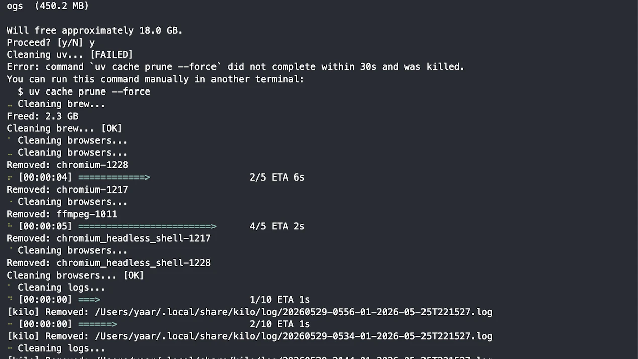 sasurahime — Cache Cleaner for Mac Dev product
