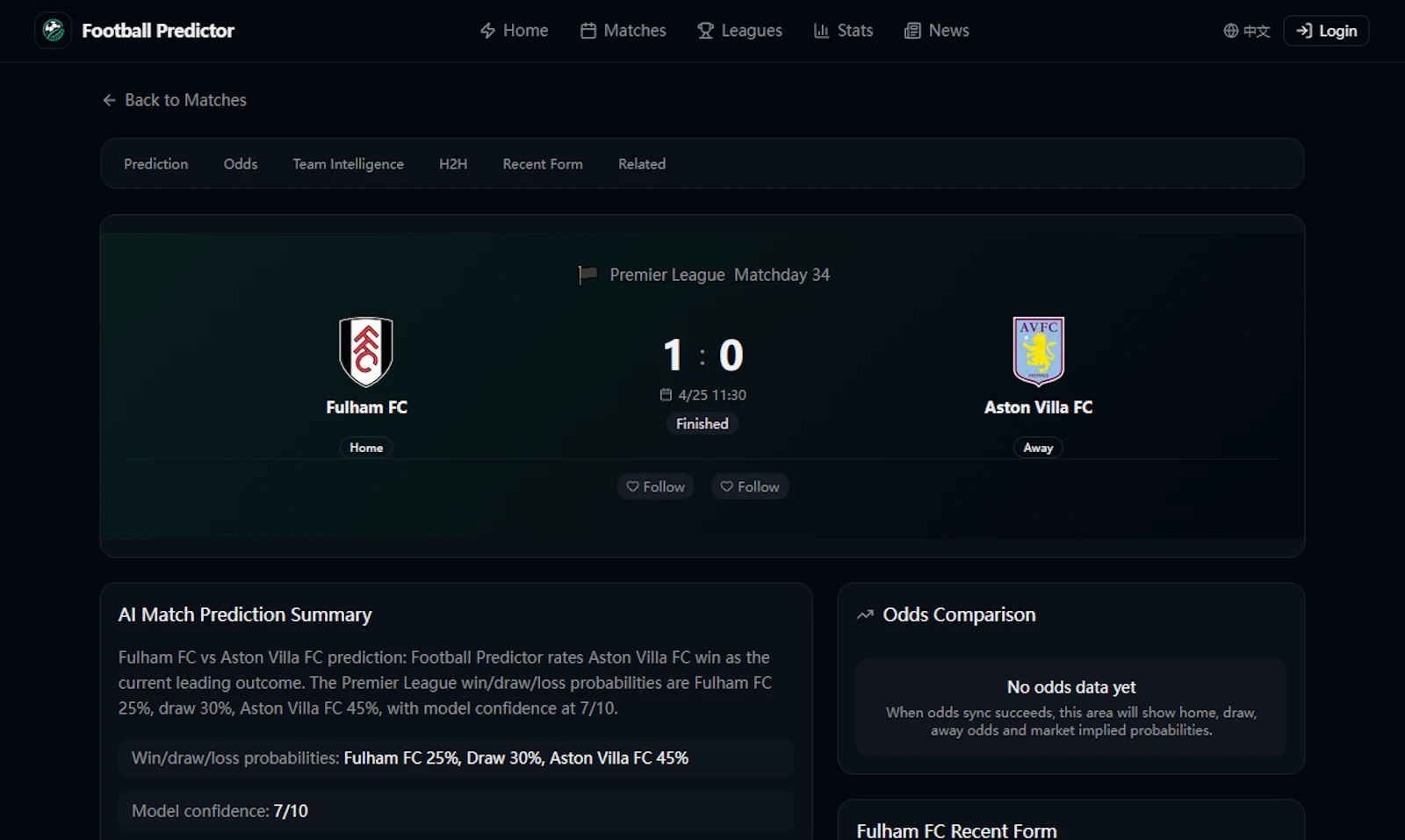 Football Predictor screenshot 2
