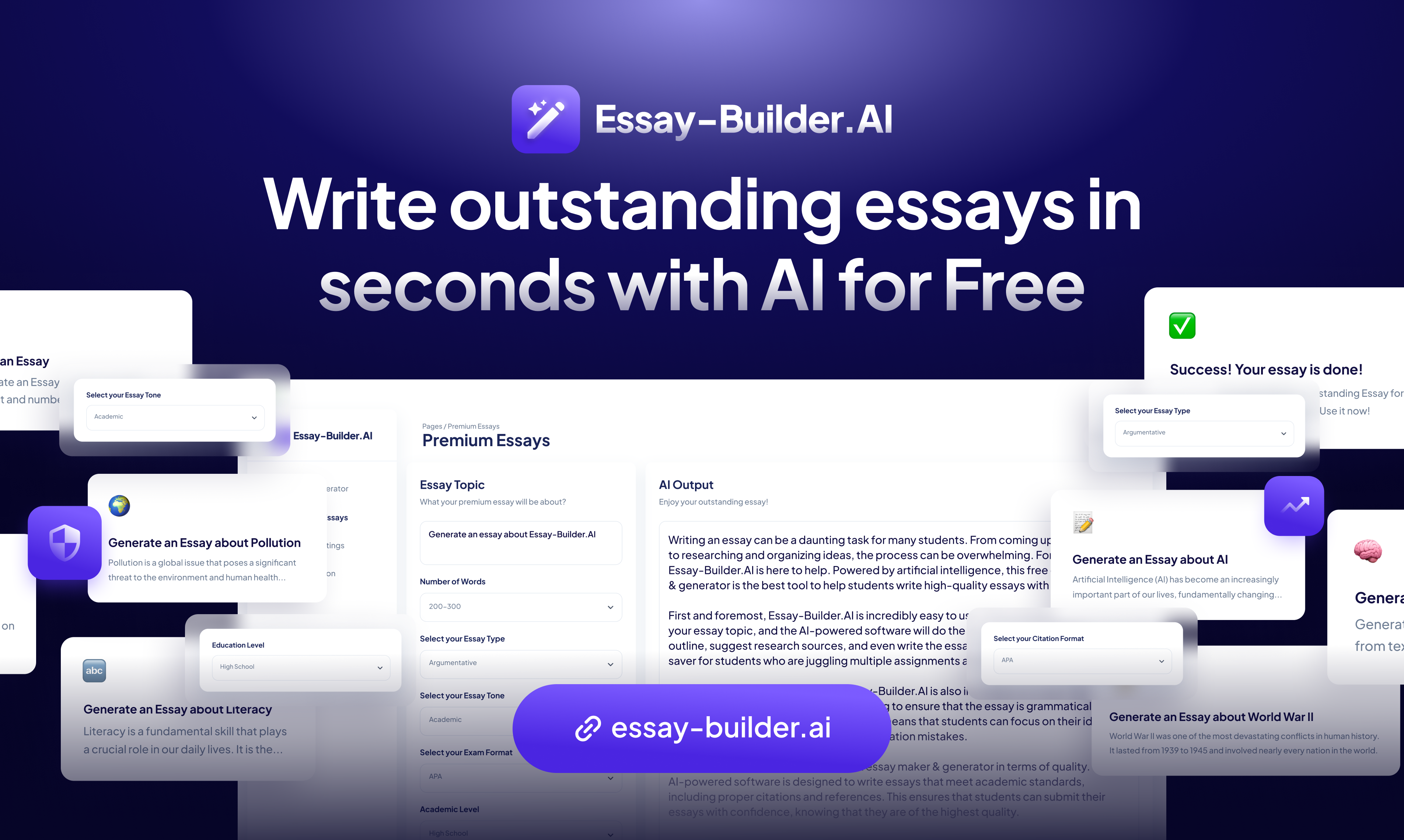startuptile Essay Builder AI-Generate outstanding essays in seconds with AI for free