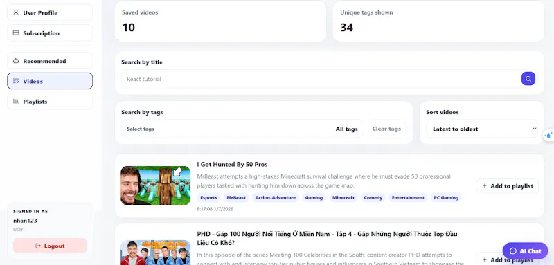 Bookmarkai screenshot 1