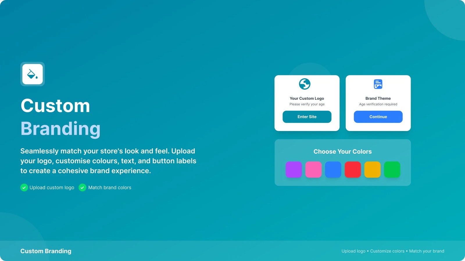 Vennzo Age Verification Popup - Screenshot 2 showing product features and functionality