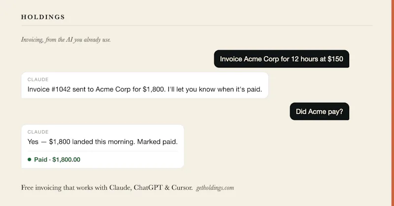 Holdings screenshot 3