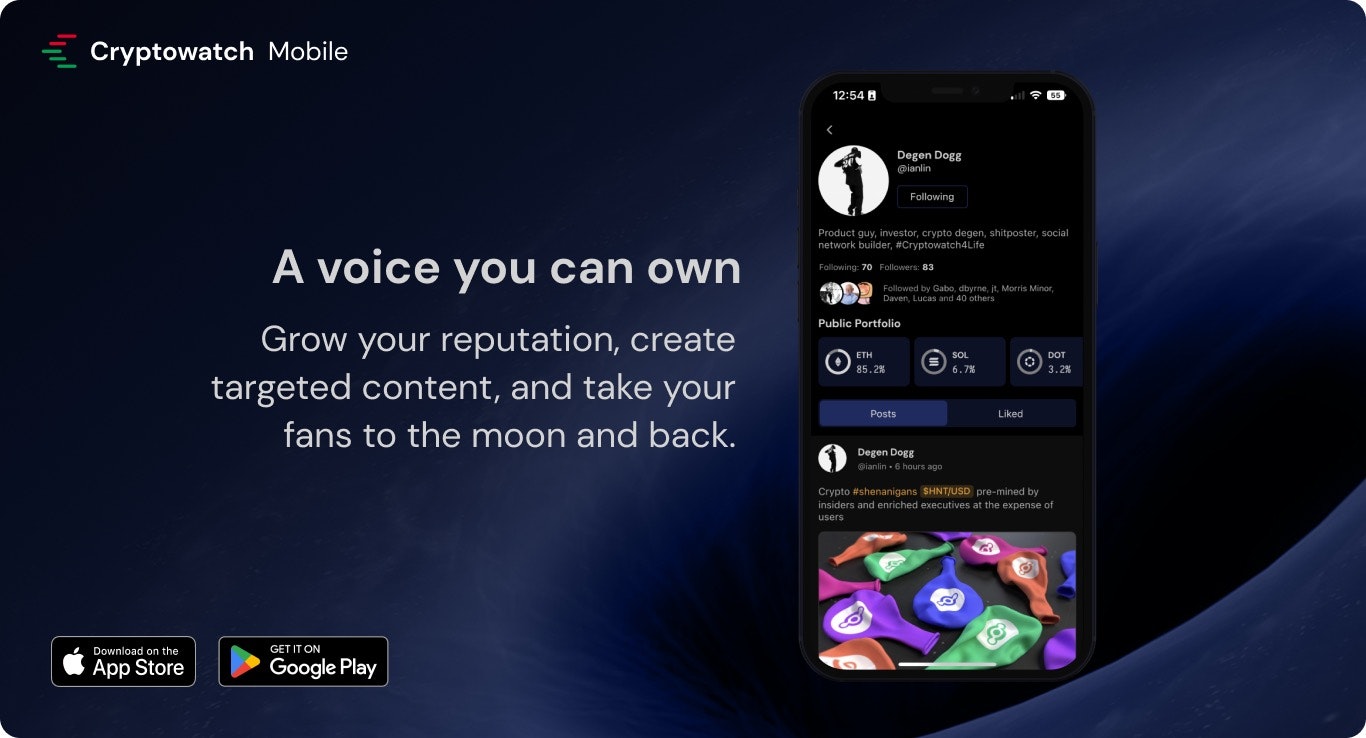 cryptowatch 소셜 미디어 4