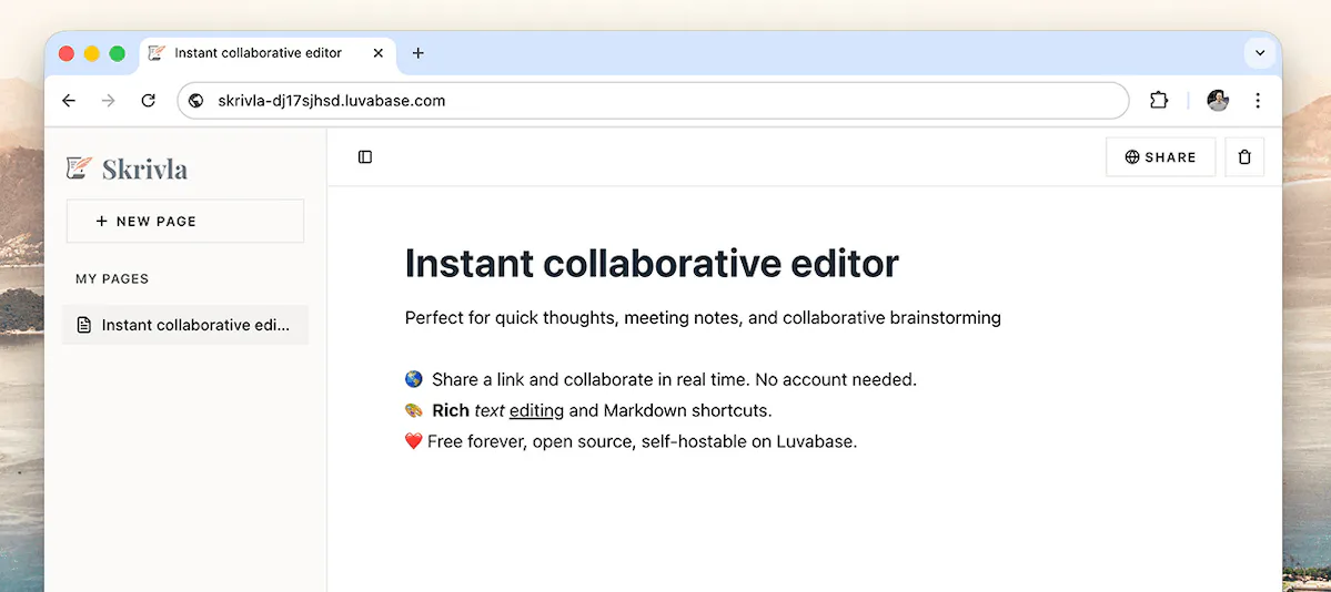Skrivla Editor 截图