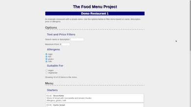 The Food Menu Project gallery image
