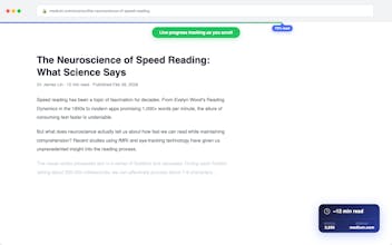 Readzip — Reading Time & Speed Tracker gallery image