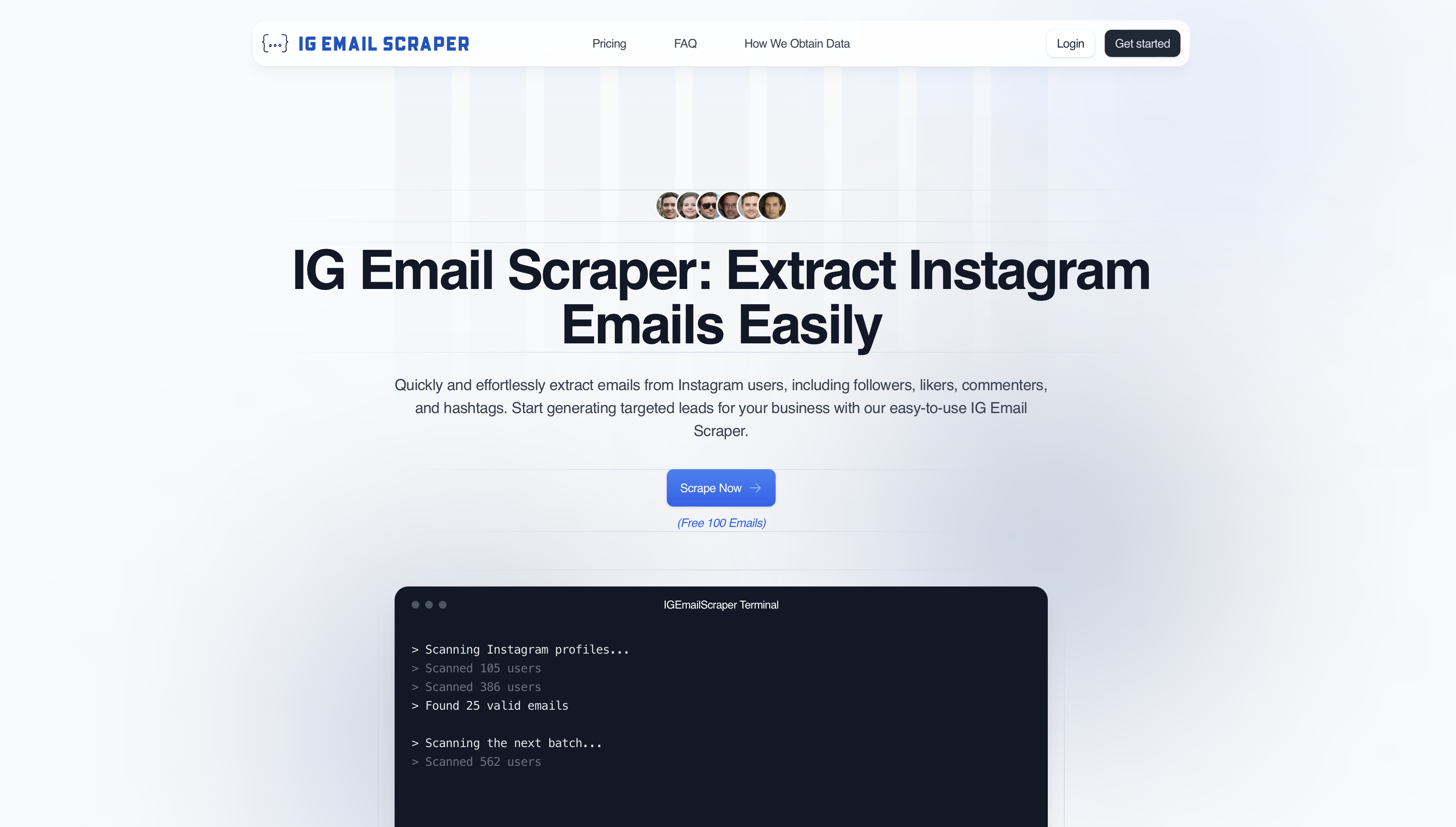Raspador de e -mail IG media 1