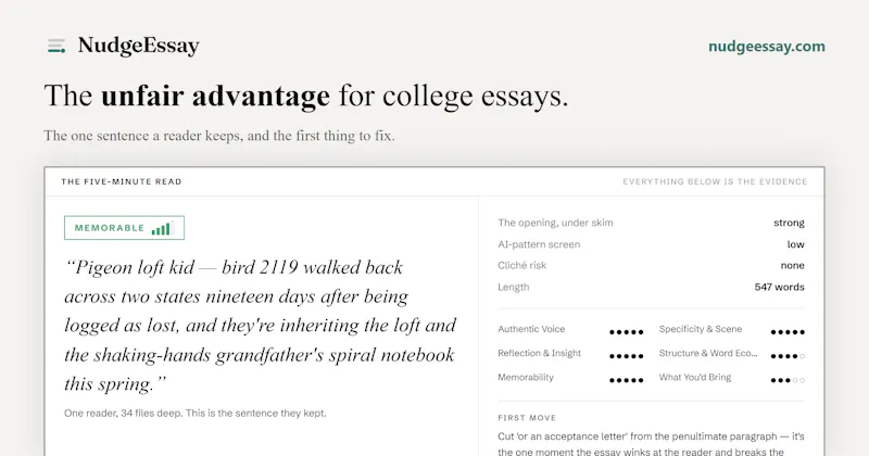 NudgeEssay screenshot 1