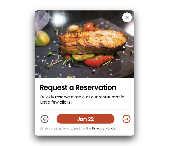 Free Reservation Widget for Websites gallery image