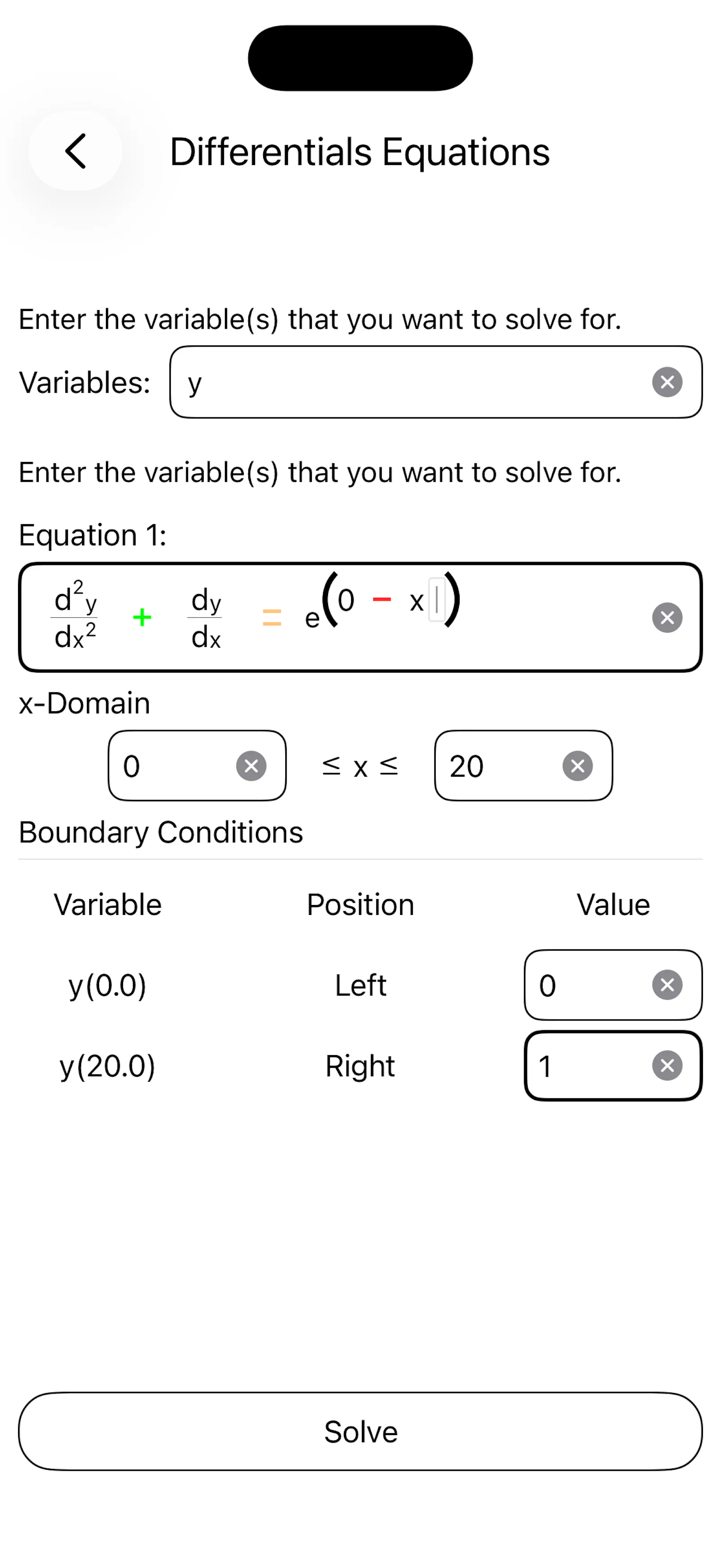 Numerical Solver screenshot 2