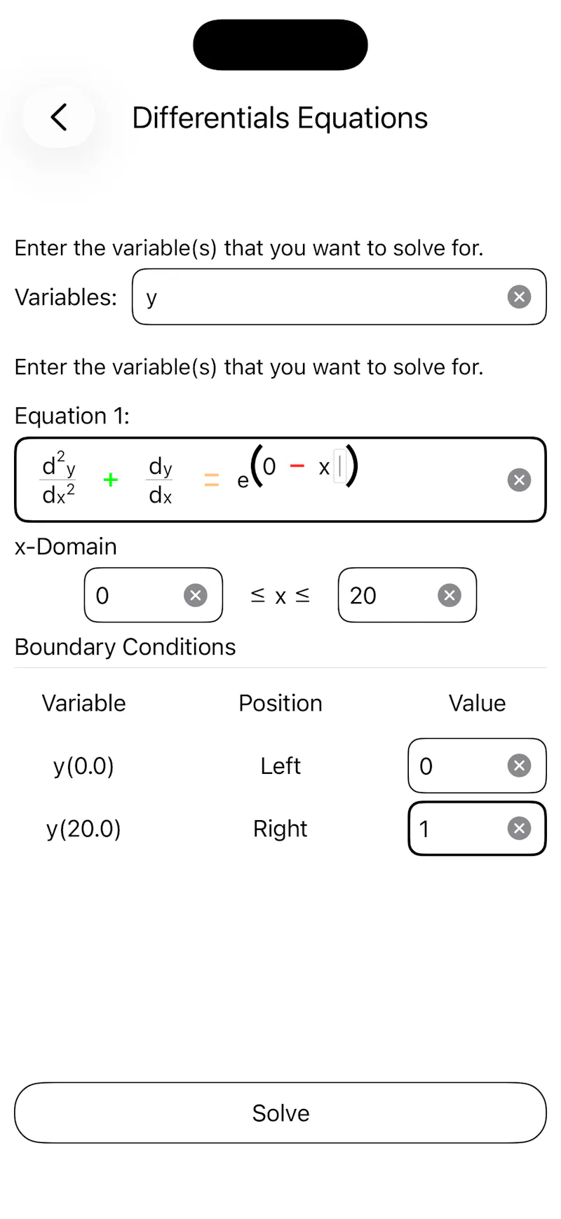 Numerical Solver screenshot 2