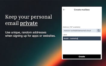 Hide My Email - Open Source Extension gallery image