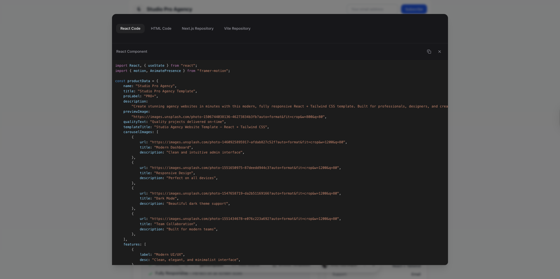 gettare - Modello di react e next.js, ispirazione per la costruzione di siti Web media 8