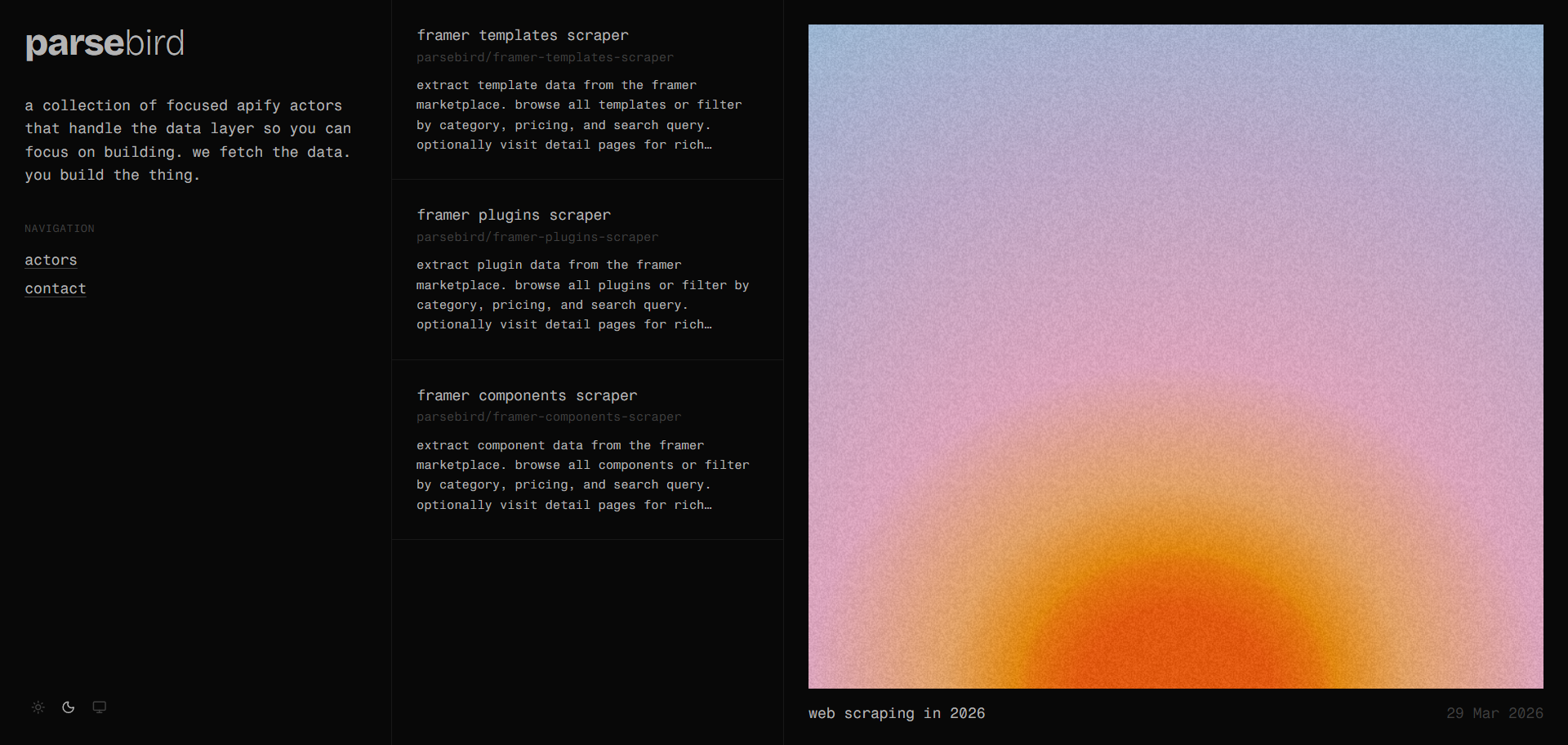 ParseBird — Web Scraping Layers for AI gallery image