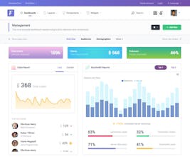 Fiori - Clean Horizontal Bootstrap 4 Dashboard gallery image
