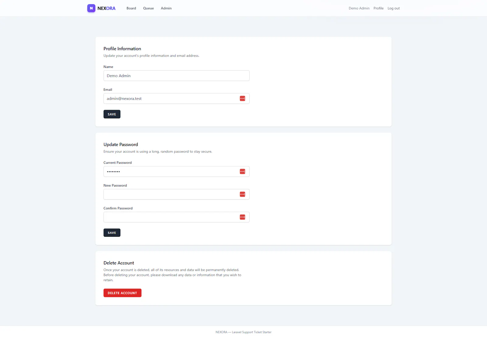 Laravel Support Portal Starter Kit screenshot 2