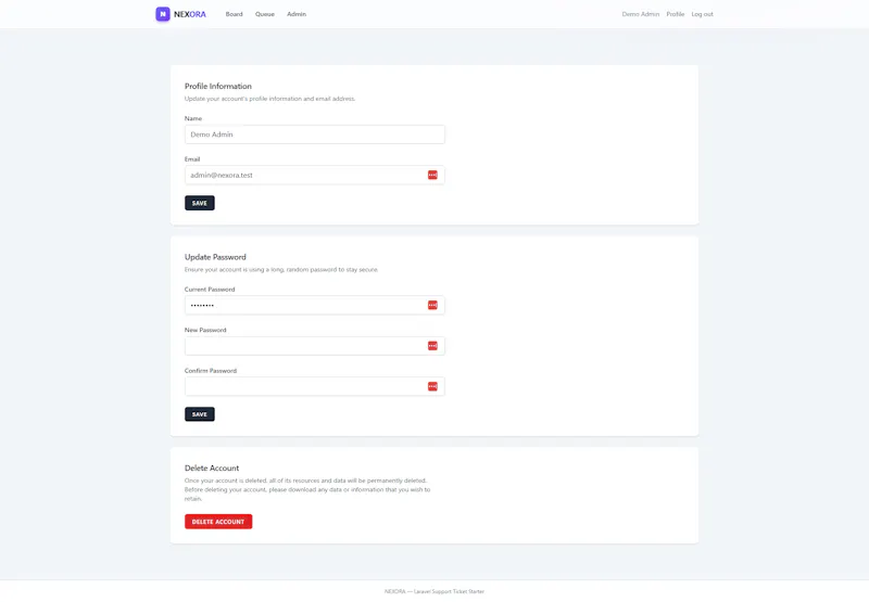 Laravel Support Portal Starter Kit screenshot 2
