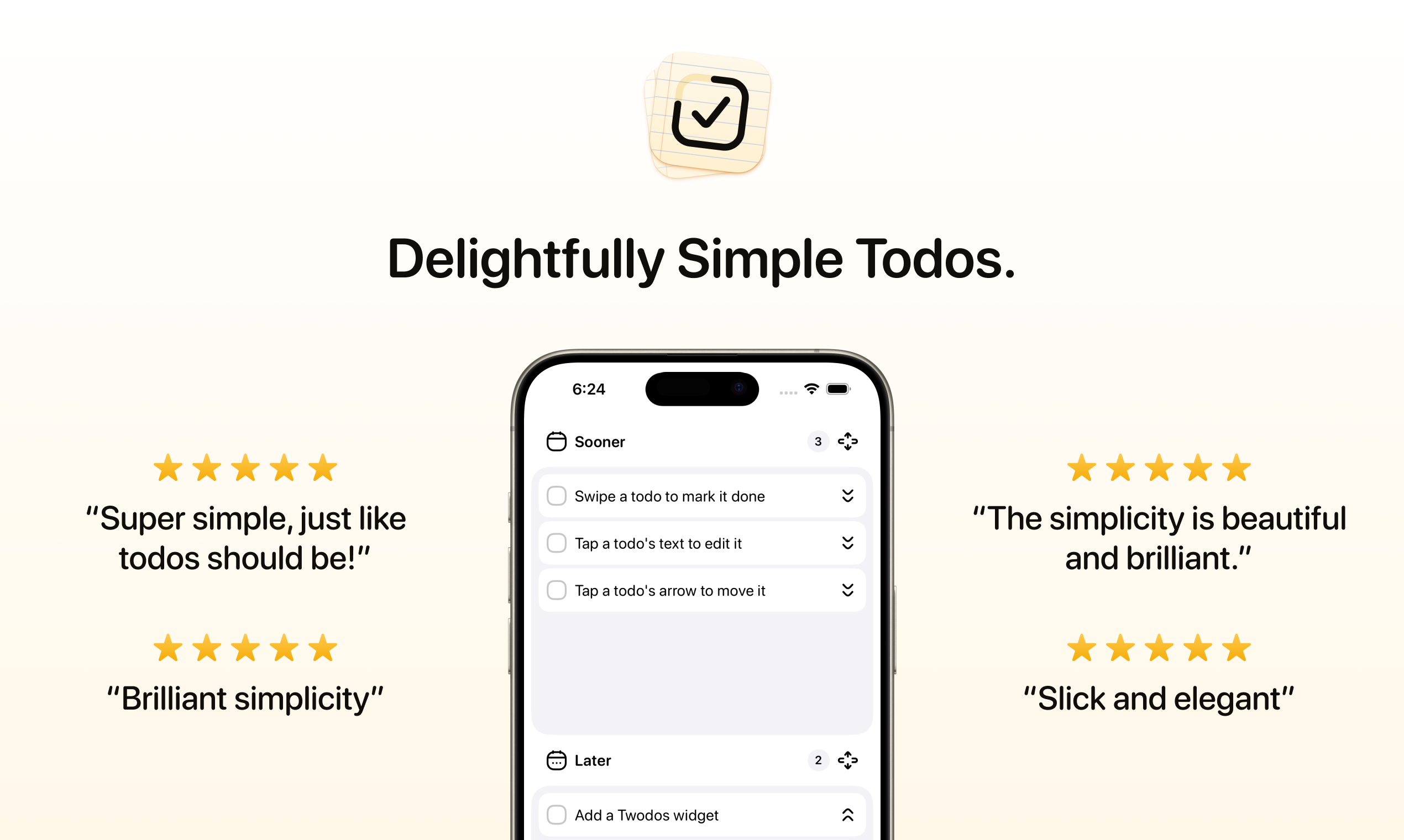 startuptile Twodos-A delightfully simple todo app for iOS.