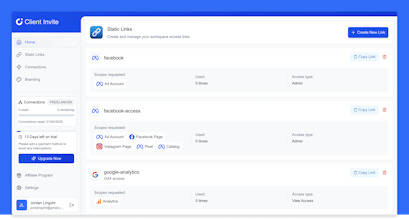 Client Invite gallery image