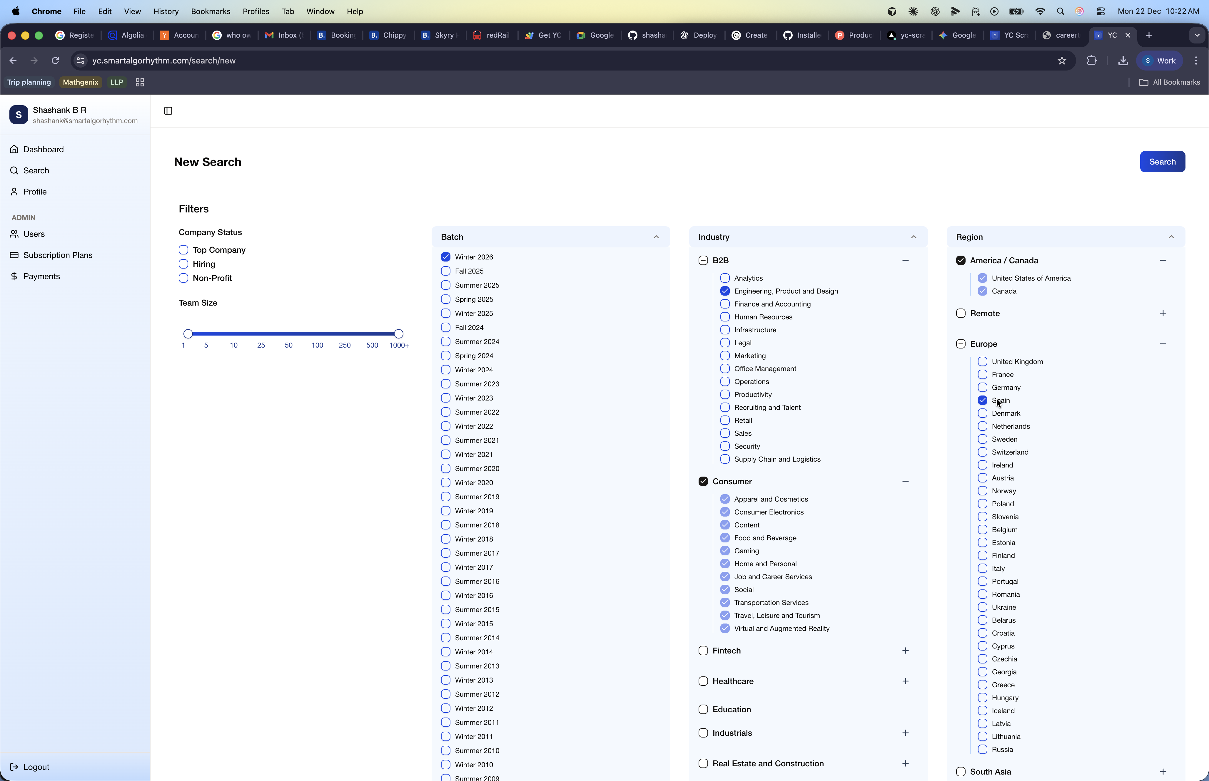 Y Combinator Scraper - Screenshot 5 showing product features and functionality