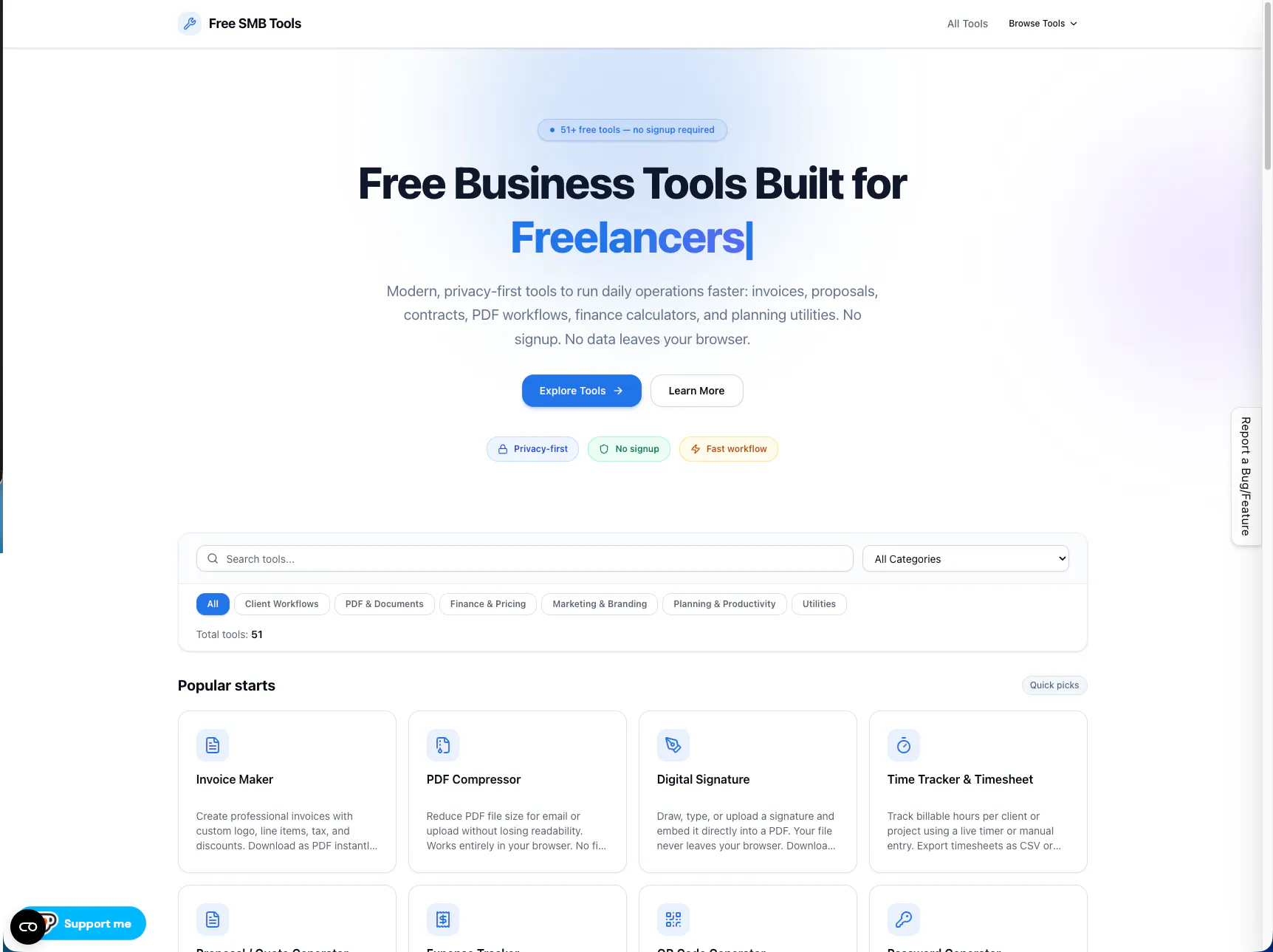 Free SMB Tools 제품 배너
