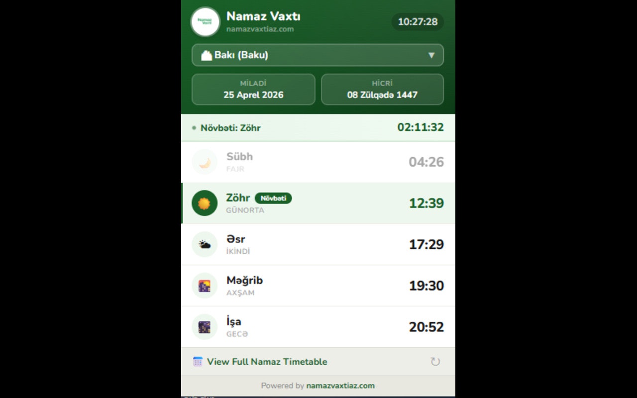 Namaz Vaxti Azerbaijan gallery image
