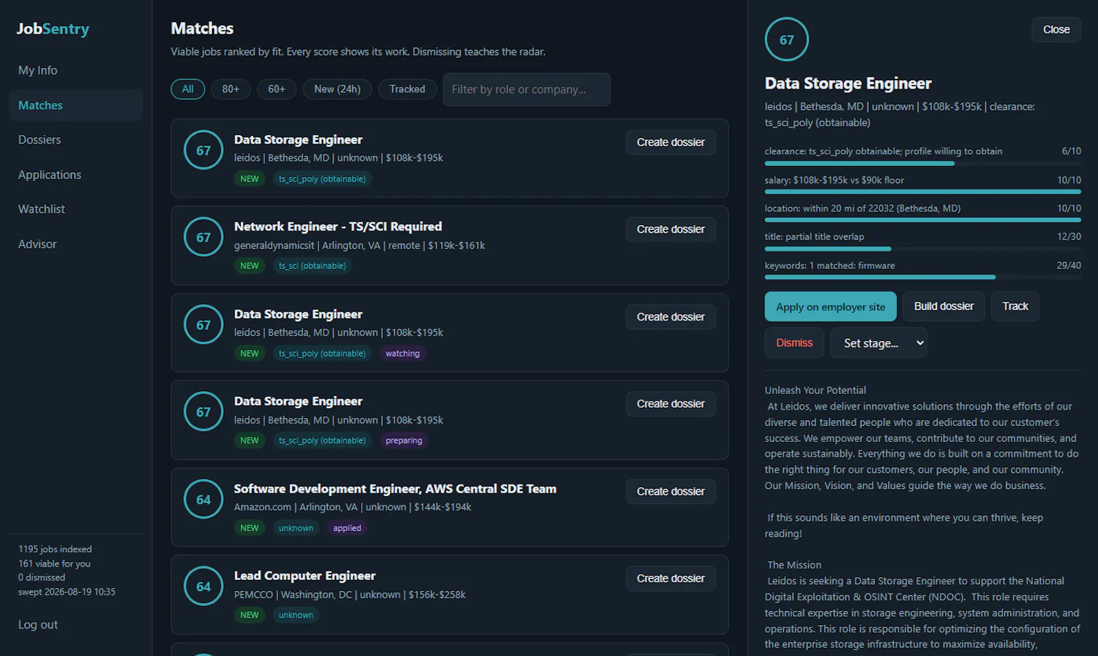 Job Sentry screenshot 2