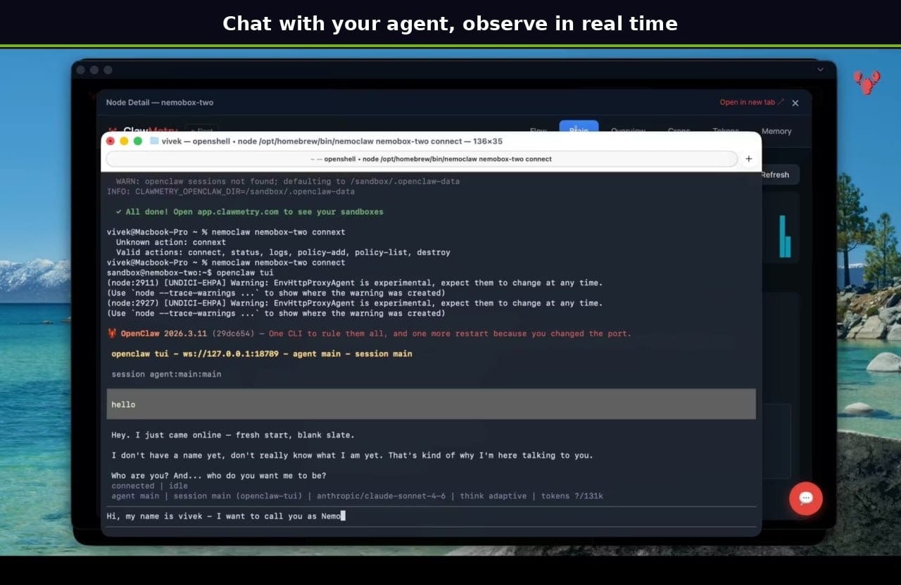 ClawMetry for NVIDIA NemoClaw gallery image