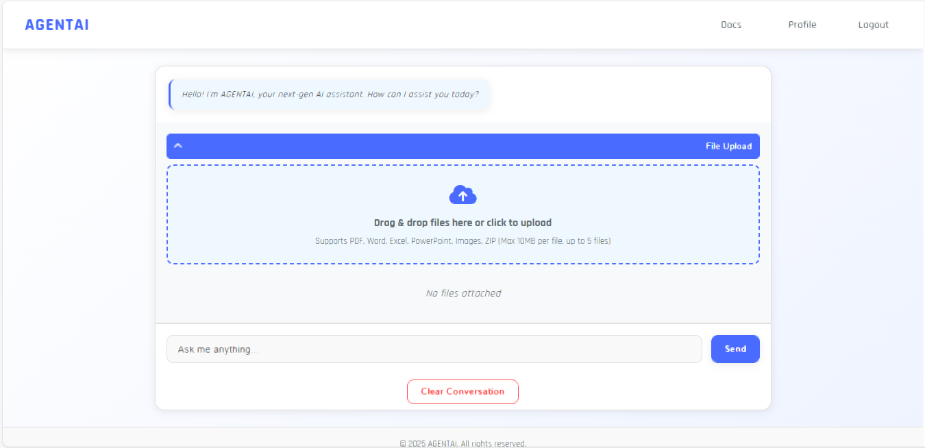 AGENTAI - Screenshot 2 showing product features and functionality