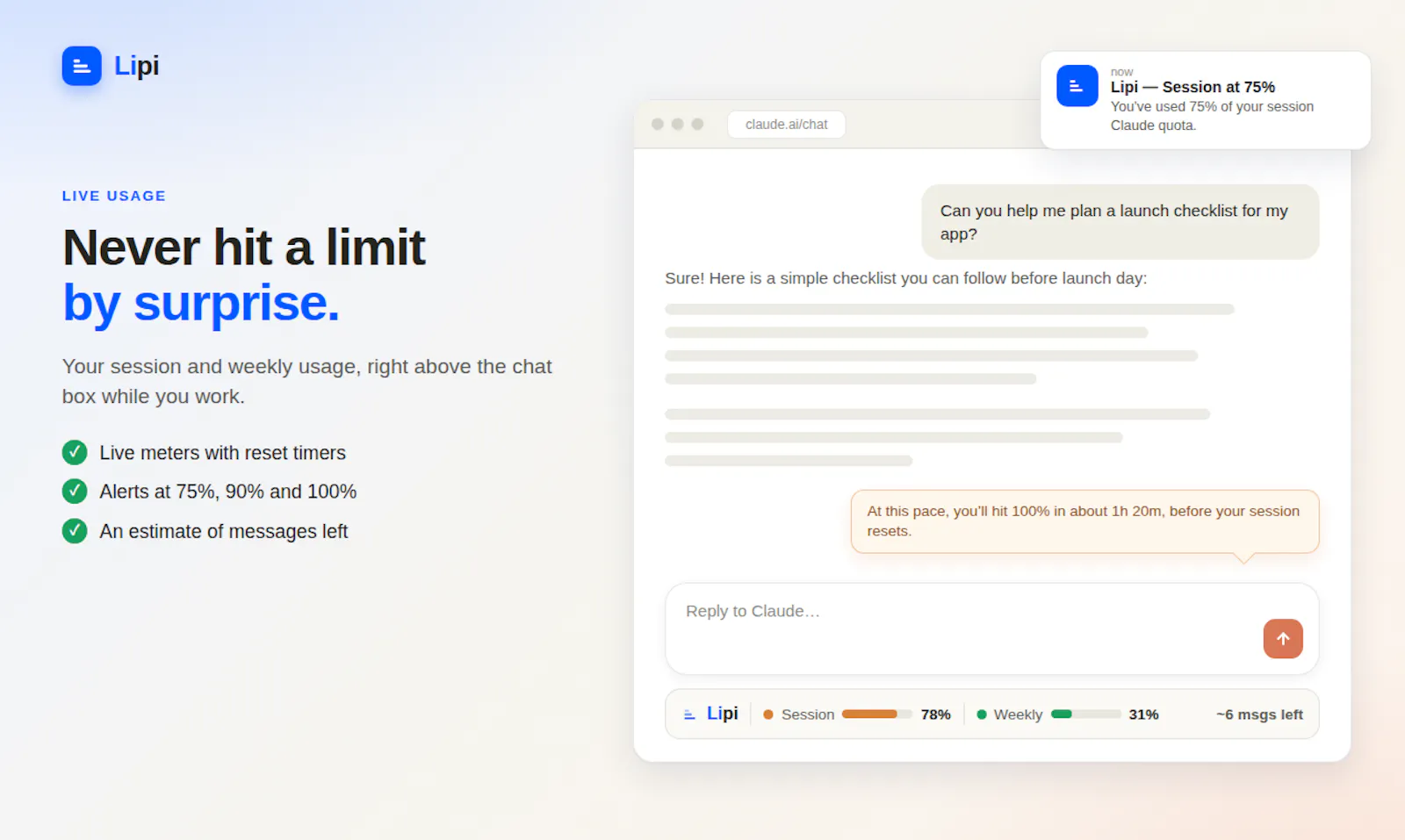 Lipi: Your AI companion screenshot 3