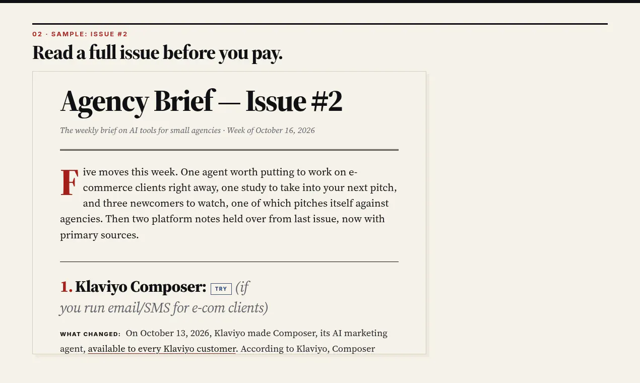Agency Brief gallery image