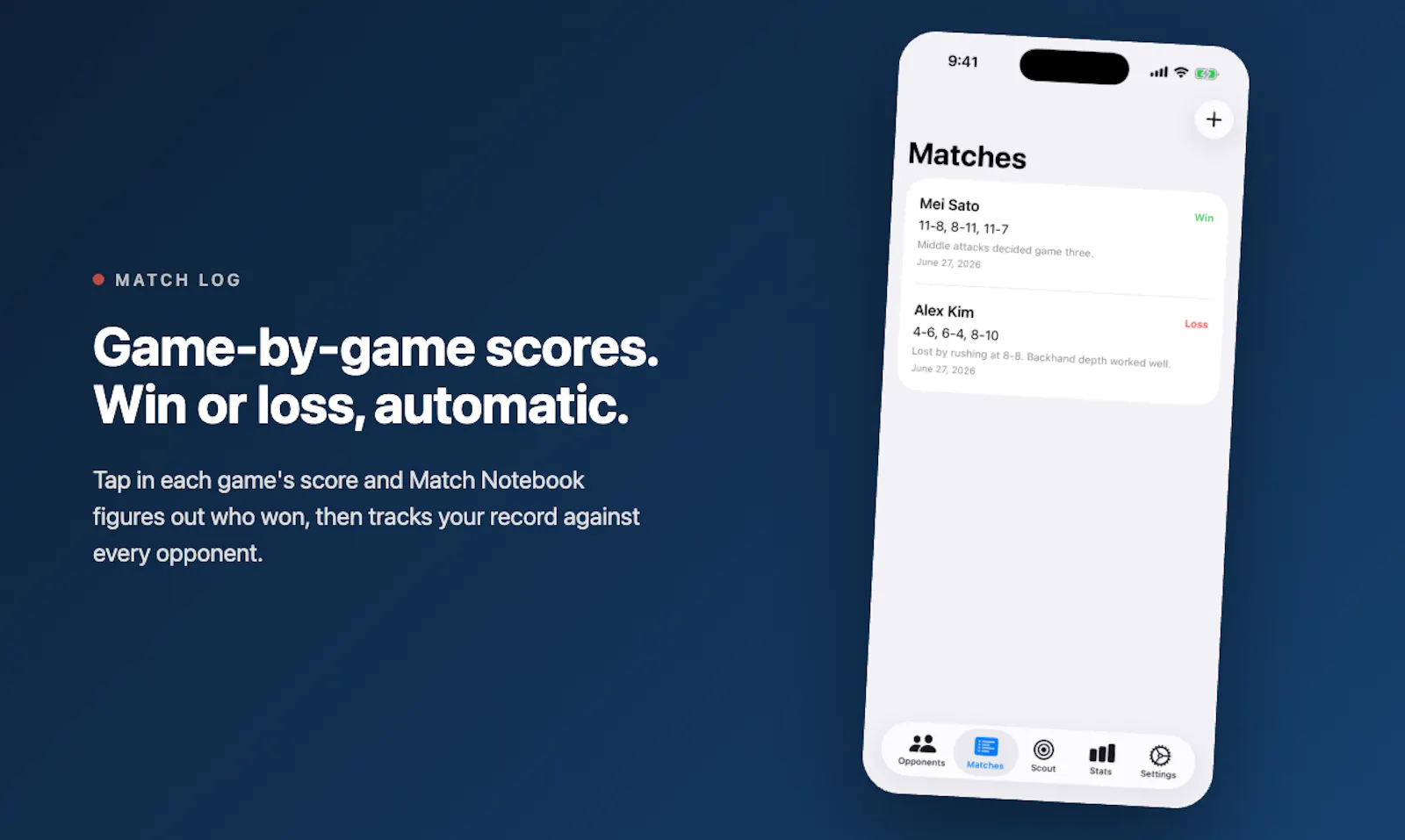 Match Notebook screenshot 3