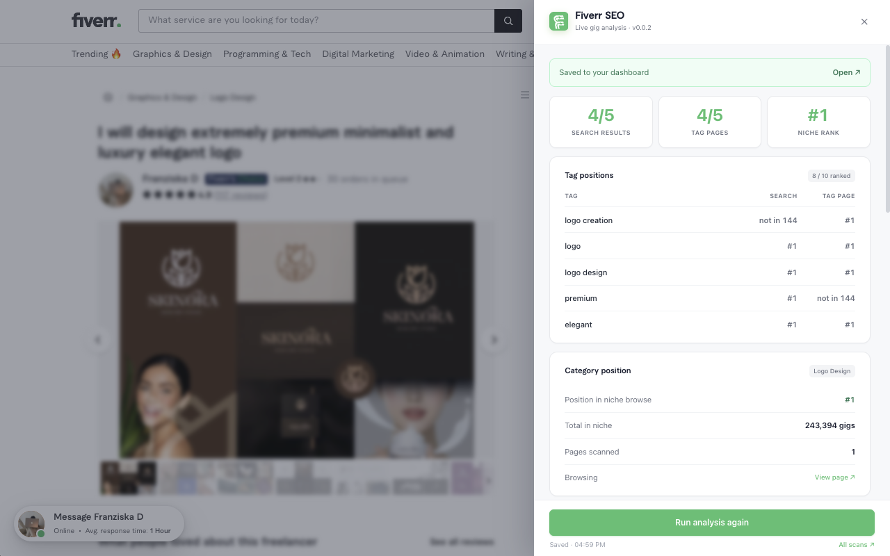Fiverr SEO Analyzer gallery image