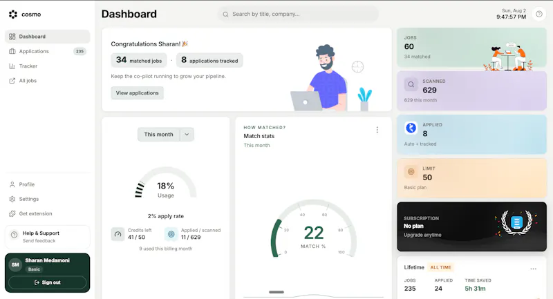 Cosmo Job Assistant screenshot 2
