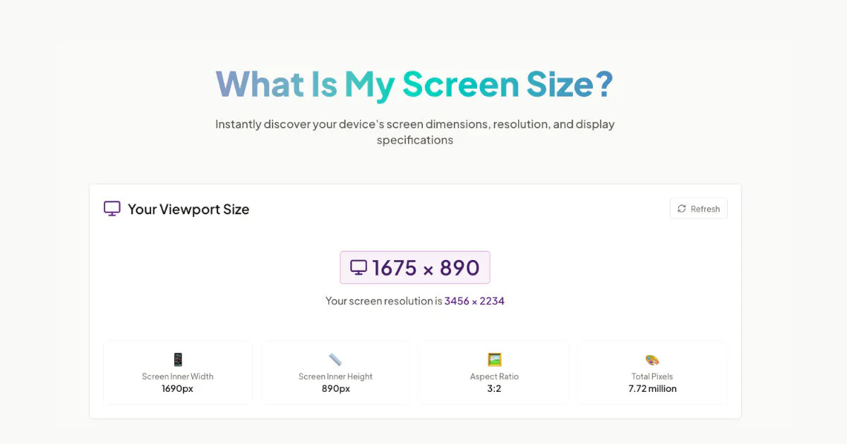 What Is My Screen Size?