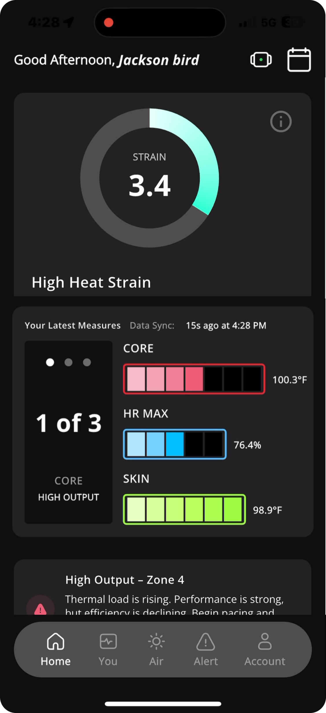 Shorsense - Aplicación portátil para tensión/rendimiento de calor media 5