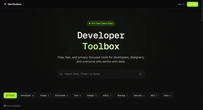 DevToolbox screenshot 2