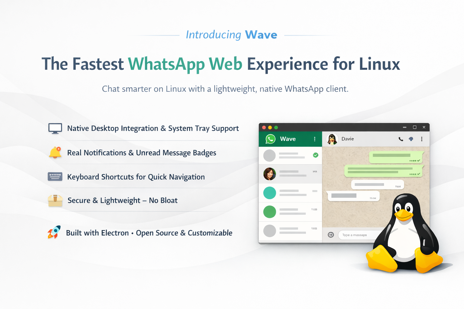 Wave — WhatsApp for Linux gallery image