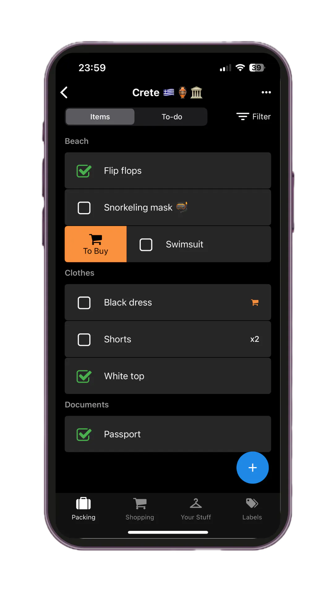 ezypack – packing checklists & to-dos gallery image