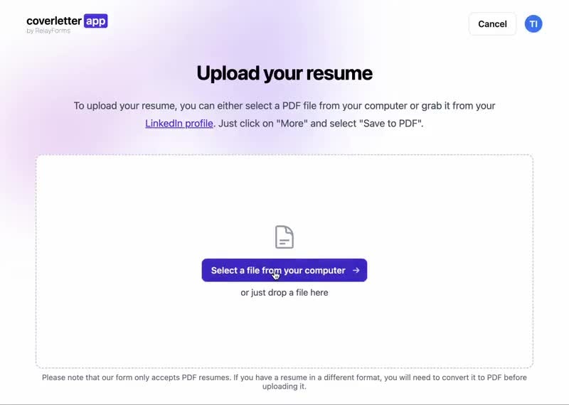 coverletter.app - 개인화 된 AI 생성 커버 레터 미디어 2