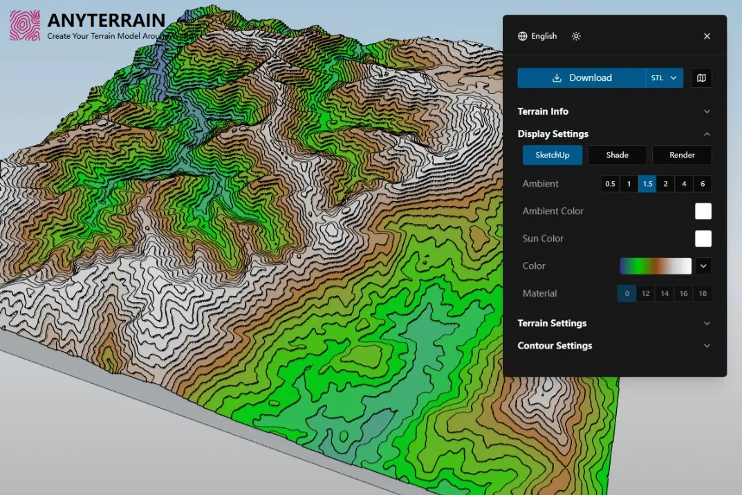 AnyTerrain · RealWorld 3D Terain Creator gallery image