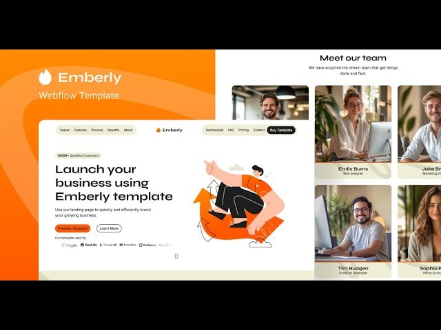 Emberly - No Code Landing Page Template gallery image
