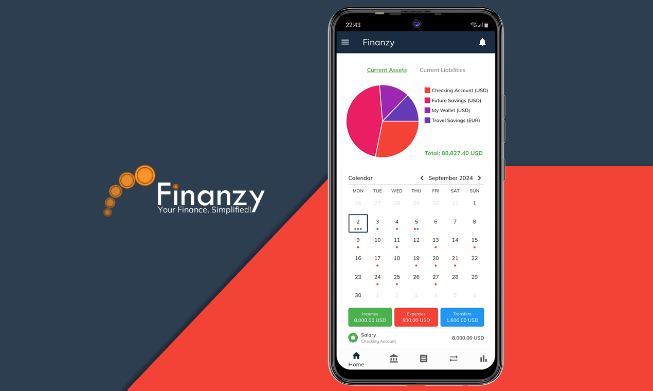 Finanzy - Persoonlijke kosten -app - Volg uw uitgaven, beheer inkomsten en stel financiële budgetten in media 2