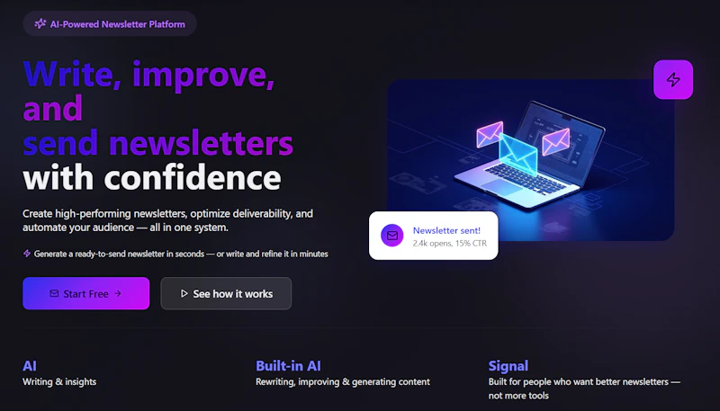 AI Newsletter screenshot 2