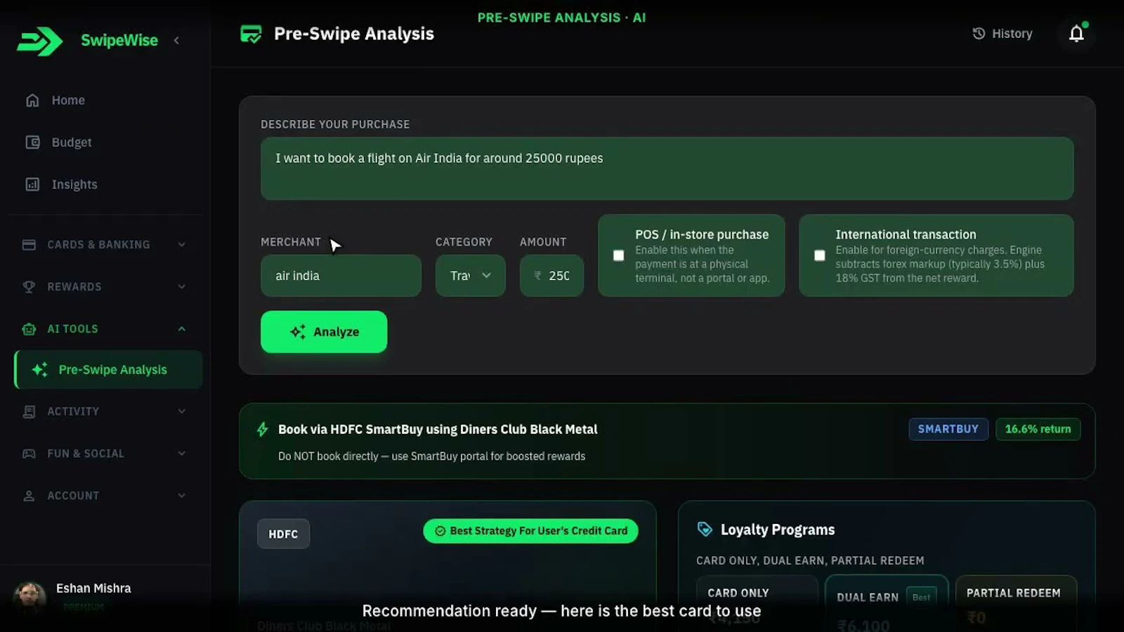 SwipeWise screenshot 1 (video preview)