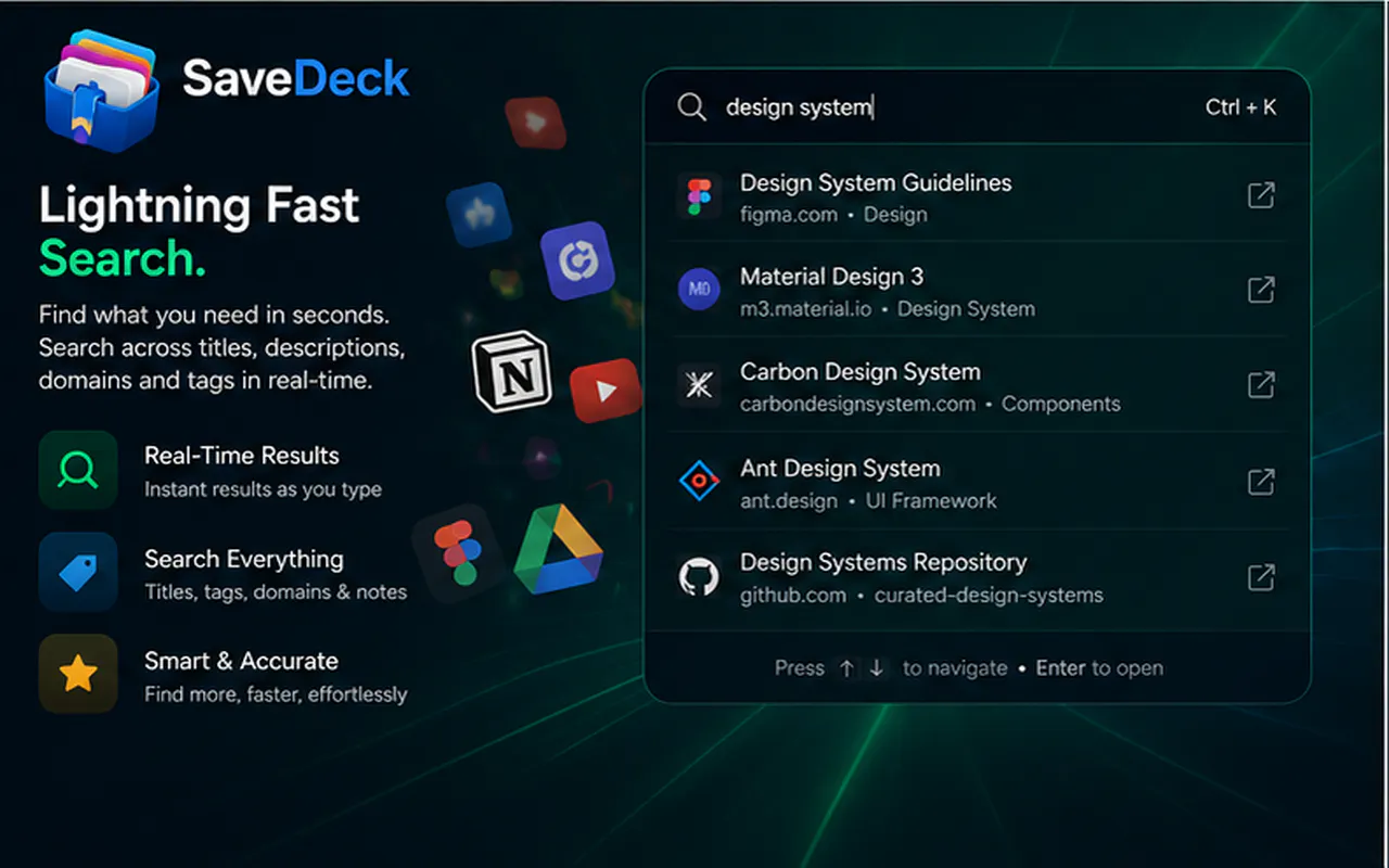 SaveDeck — Visual Bookmark Dashboard gallery image