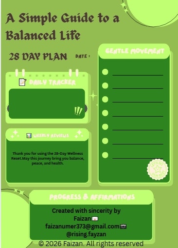 28-Day Balanced Health & Fitness Planner gallery image